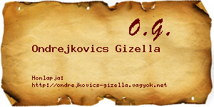 Ondrejkovics Gizella névjegykártya