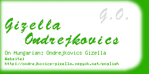 gizella ondrejkovics business card